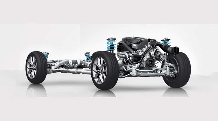 Illustration of a vehicle's suspension system