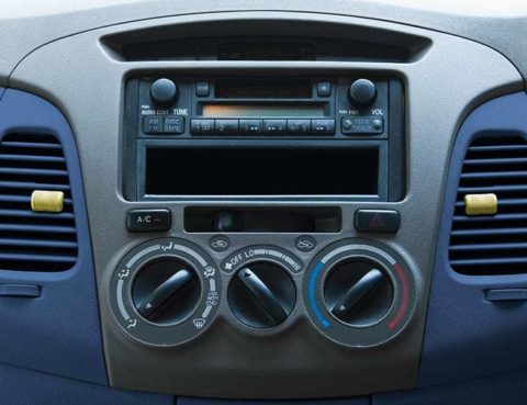 AC Panel on car with reliable auto colors
