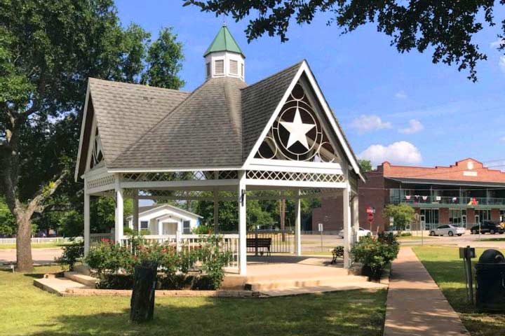The famous gazebo in Kyle's city square