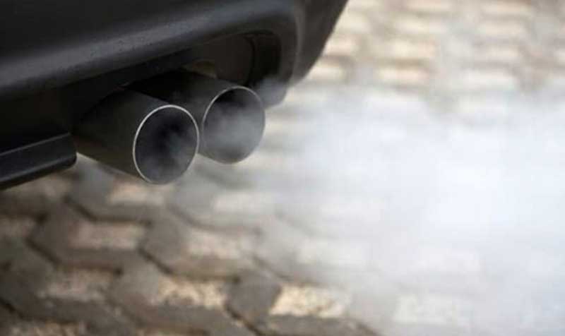 Close-up of a vehicle's exhaust pipe