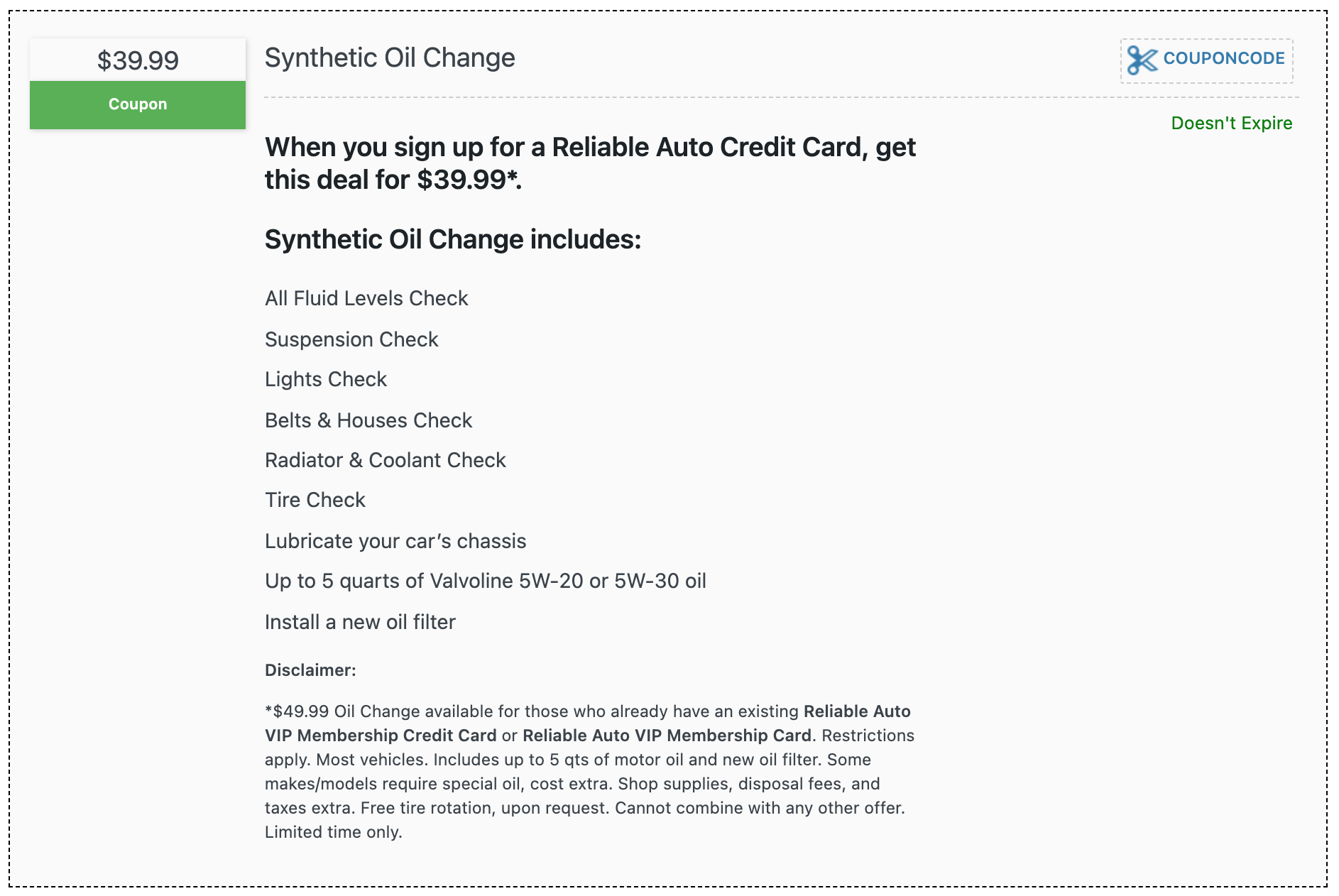Synthetic Oil Change - Reliable Automotive - Auto Repair in Buda, Kyle