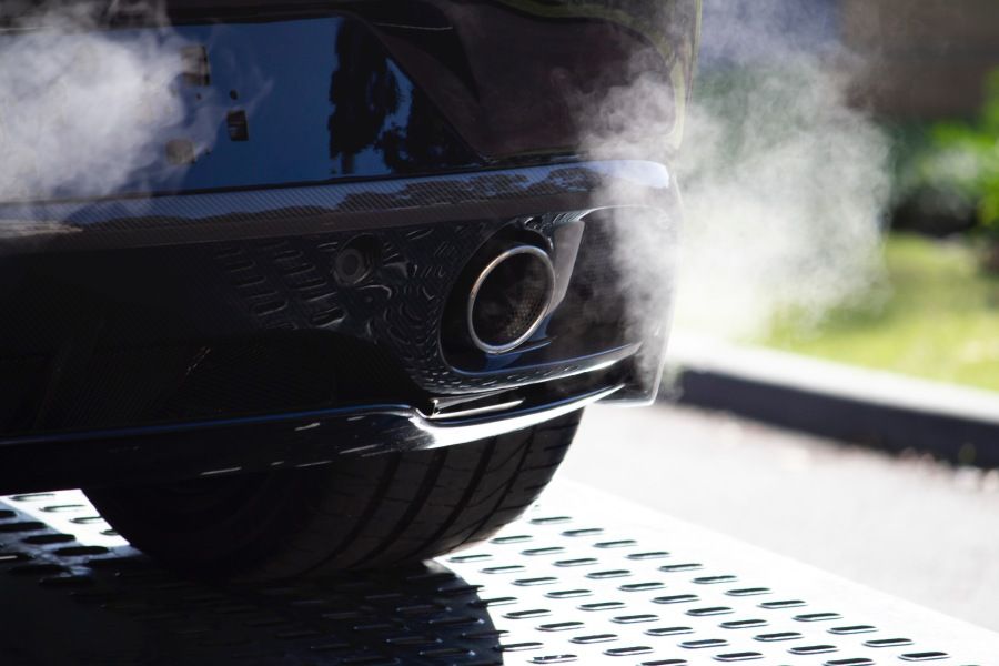 Smoke coming from a car's tailpipe